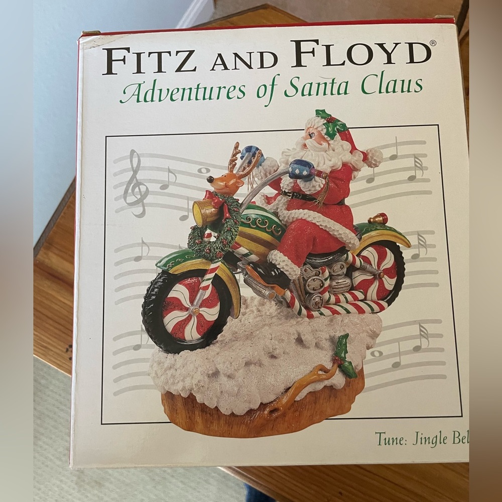 Fitz and Floyd Santa Music Box